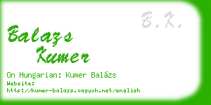 balazs kumer business card